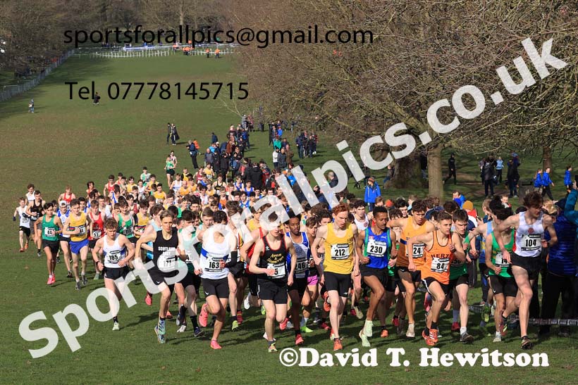 Mens Under-20s, 2024 CAU Inter Counties Cross Country Champs., Wollaton Park, Nottingham. Photo: David T. Hewitson/Sports for All Pics